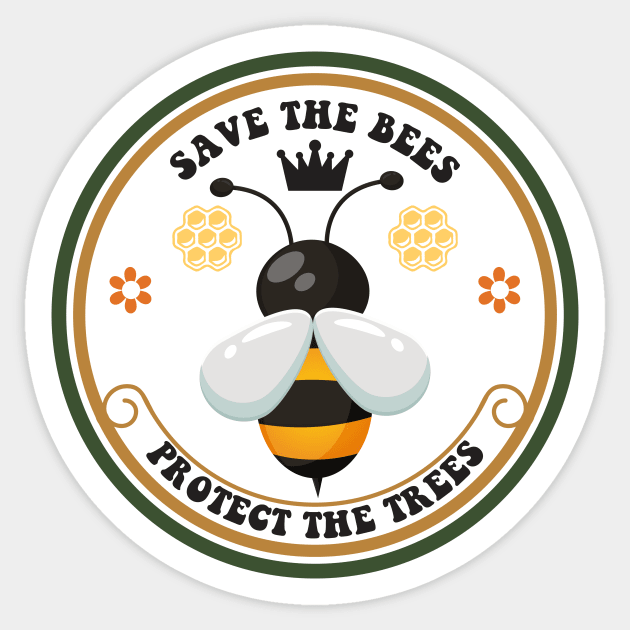 Save The Bees Sticker by Crisp Decisions